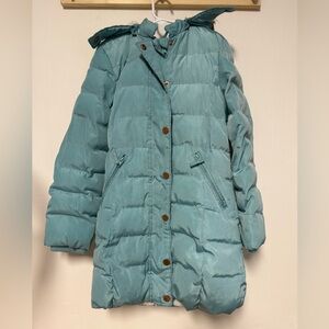 Copper Key Blue puffer parka Jacket, girls size 7/8
